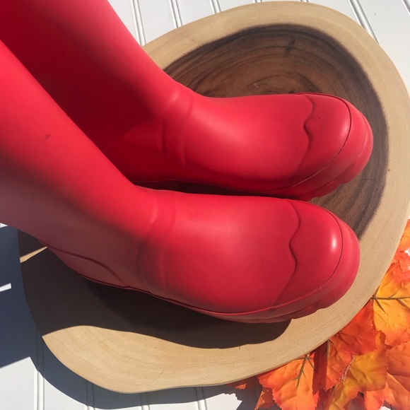 Hunter Hot Pink Wellies Rain Rubber Boots - Picture 3 of 8